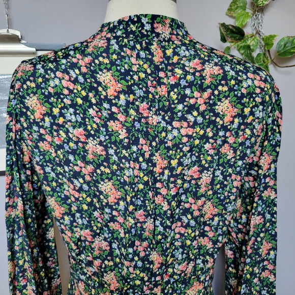 Sezane Sobral Mini Dress Garden Marine 38 or 6 - Picture 5 of 16